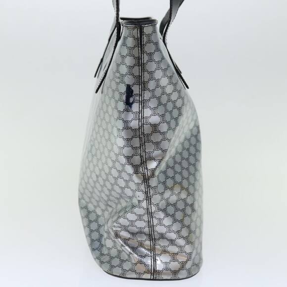 CELINE Macadam Canvas Tote Bag Enamel Silver Black - Picture 4 of 16